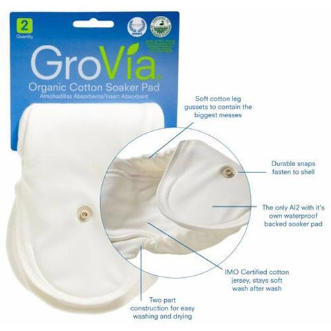 Organic Hybrid Soaker Pads 2-Pack
