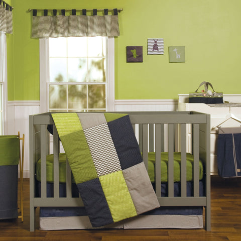 Perfectly Preppy 3 Piece Crib Bedding Set