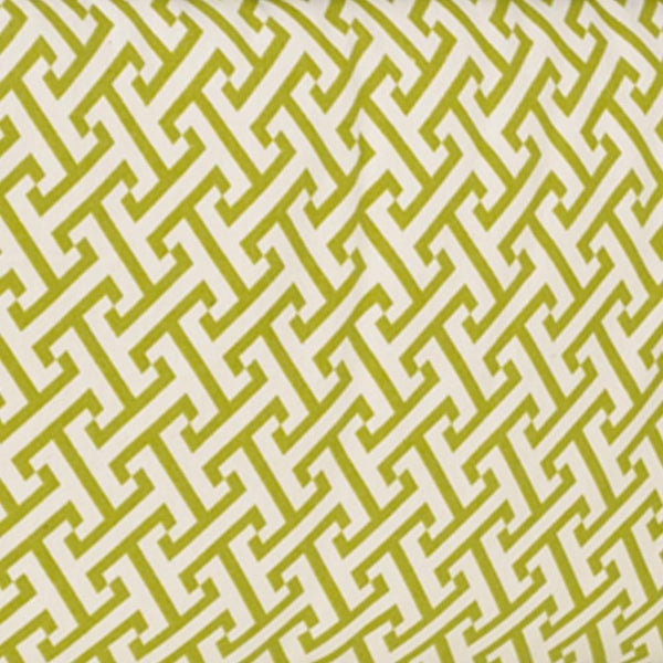 Periwinkle Green Geometric/Garden Lattice Pattern Fabric - 3yds.