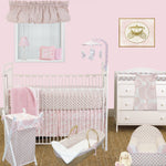 Pink Crib Bedding Set 3 PC Sweet and Simple