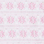 Photo 2 Pink Fair Isle Deluxe Flannel Fitted Crib Sheet