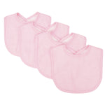 Photo 1 Pink Gingham Seersucker 4 Pack Bib Set