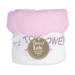 Pink Gingham Seersucker Deluxe Hooded Towel