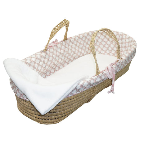 Pink Moses Basket Sweet and Simple