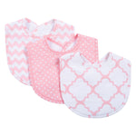 Photo 1 Pink Sky 3 Pack Bib Set