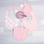 Photo 1 Pink Sky 4 Pack Bib Set