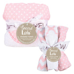 Photo 1 Pink Sky 6 Piece Dot Hooded Towel and Wash Cloth Set
