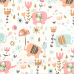 Photo 2 Playful Elephants Deluxe Flannel Changing Pad Cover