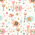 Photo 2 Playful Elephants Deluxe Flannel Fitted Crib Sheet