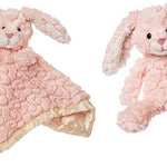 Putty Pink Bunny Toy and Bunny Character Blanket Lovey