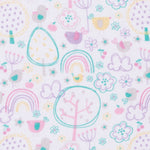 Photo 2 Rainbow Birds Deluxe Flannel Fitted Crib Sheet
