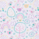 Photo 2 Rainbow Birds Deluxe Flannel Fitted Crib Sheet