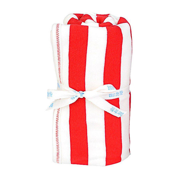 Receiving blanket , Red Stripe - 34x34