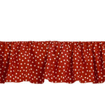 Red & White Dot Houndstooth Full Bed Skirt