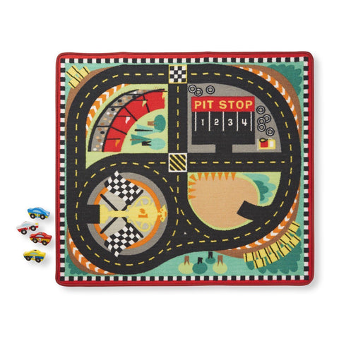 Round the Speedway Race Track Rug & Car Set