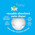 Photo 3 Ruffle Snap Reusable Absorbent Swimsuit Diaper-Pink Sealife