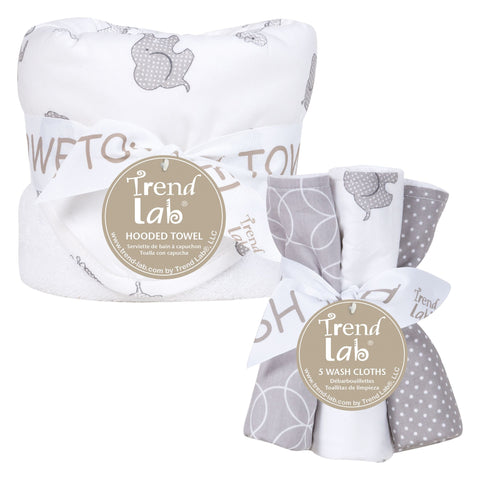 Safari Chevron 6 Piece Hooded Towel and Wash Cloth Set
