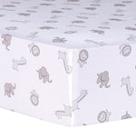 Safari Chevron Animals Fitted Crib Sheet