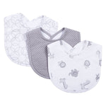 Photo 1 Safari Gray 3 Pack Bib Set
