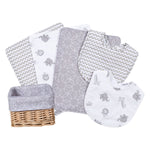 Safari Gray 7 Piece Feeding Basket Gift Set