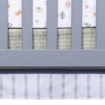 Photo 8 Safari Rock Band 6 Piece Crib Bedding Set