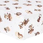 Safari Rock Band Deluxe Flannel Fitted Crib Sheet