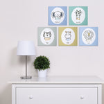 Photo 2 Safari Yearbook Canvas Wall Art 5 Pack