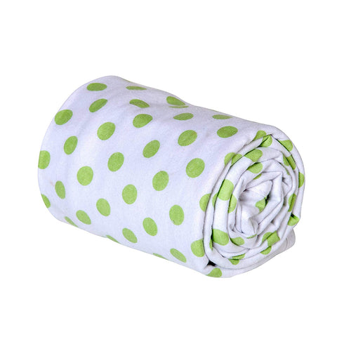 Sage Dot Deluxe Flannel Swaddle Blanket