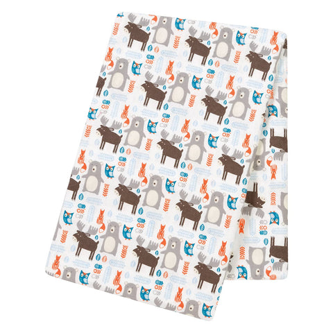 Scandi Forest Jumbo Deluxe Flannel Swaddle Blanket