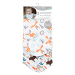 Photo 3 Scandi Moose 2 Pack Reversible Flannel Bandana Bib Set