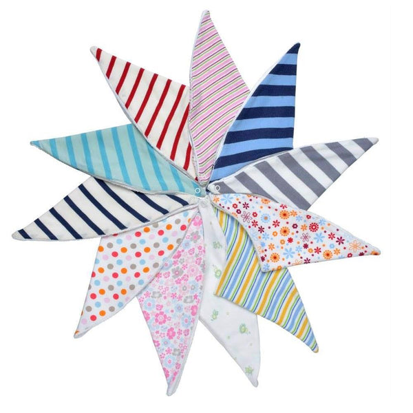 Scrappy Dribble Bib - Assorted 12-Pack