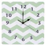 Photo 1 Sea Foam Chevron Wall Clock