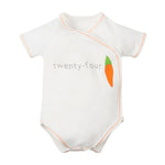 Short Sleeve Side Snap One-Piece Bodysuit - Orange 24 Carrot