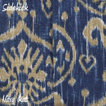 Photo 1 Sidekick Navy Ikat Fabric - 3yds.
