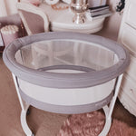 Smart Luce Wooden Bassinet with Light and Fabric