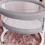 Smart Luce Wooden Bassinet with Light and Fabric