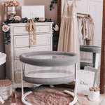 Smart Luce Wooden Bassinet with Light and Fabric
