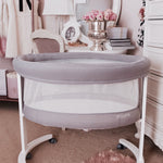 Smart Luce Wooden Bassinet with Light and Fabric