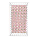 Photo 3 Snow Pals Pink Deluxe Flannel Fitted Crib Sheet