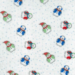 Snowman Deluxe Flannel Fitted Crib Sheet