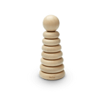 Photo 1 Stacking Ring Toy - Natural - 5723