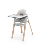 Natural legs, White seat, Grey cushion & Tray
