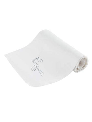 Swaddle Blanket with Grey Stork Embroidery