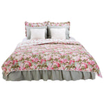Photo 7 Tea Party  8 Pc Floral Reversible Full Bedding Set