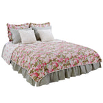 Photo 3 Tea Party 8 Pc Floral Reversible Queen Bedding Set