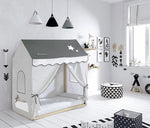 Photo 1 TIPI House Toddler Bed Waterwood Frame and Fabric - Claire