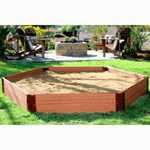 Photo 2 Tool-Free Classic Sienna 7ft. x 8ft. x 11in. Composite Hexagon Sandbox Kit - 1" profile