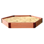Photo 5 Tool-Free Classic Sienna 7ft. x 8ft. x 11in. Composite Hexagon Sandbox Kit - 1" profile