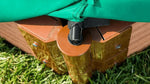 Photo 5 Tool-Free Composite Hexagon Sandbox Kit with Telescoping Canopy/Cover - 7' x 8'