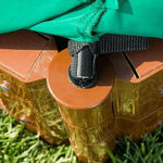 Tool-Free Composite Hexagon Sandbox Kit with Telescoping Canopy/Cover - 7' x 8'